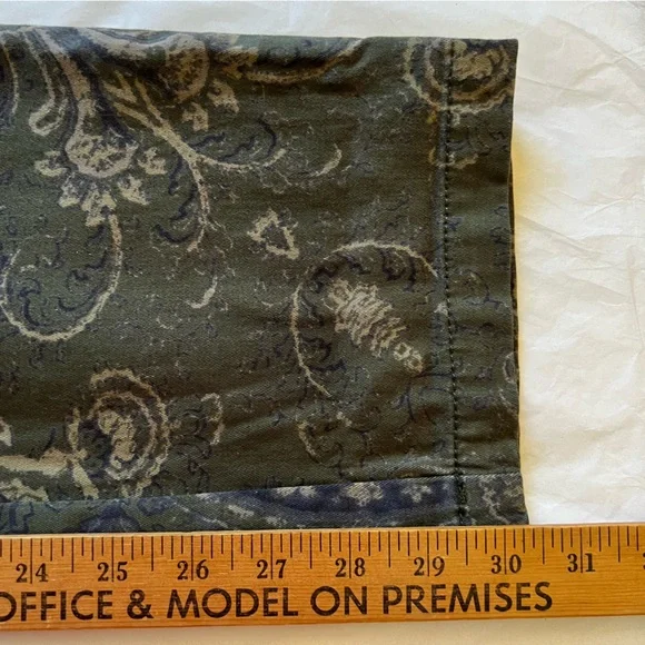 Pilcro and the Letterpress Green Chinos  Paisley Slim Fit - Picture 15 of 16